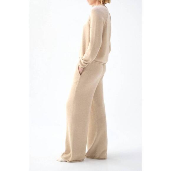 AMO Mara Knit Lounge Pants in Camel L - Picture 2 of 4